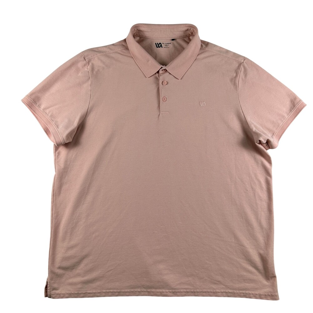 VRST Polo Shirt Mens 2XL Solid Stretch Logo Knit Short Sleeve Regular Fit Peru